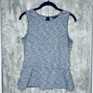 Banana Republic | Grey Sleeveless Peplum Blouse
